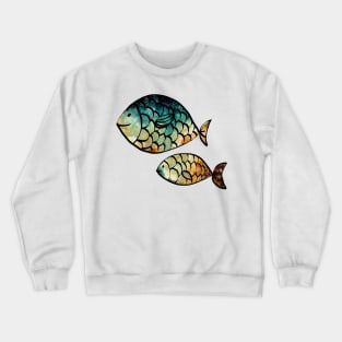 Watercolor Fishes Crewneck Sweatshirt